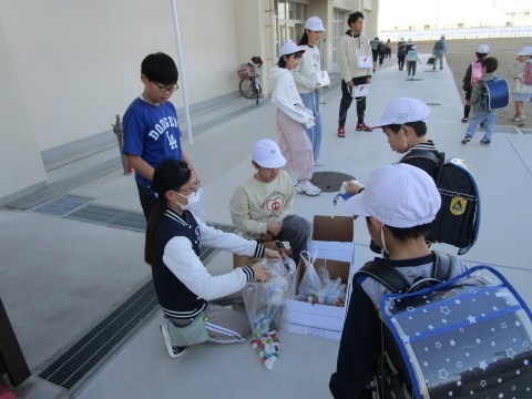 キャップを集める様子➁