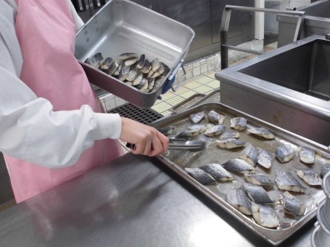 鰆を数える様子