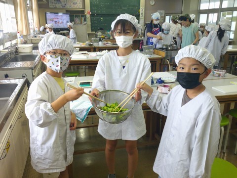 野菜をゆでて
