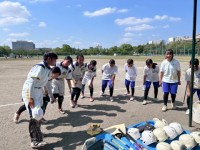 円陣で気合注入！