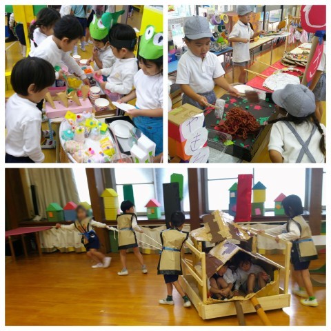 「つくってあそぼう」お店屋さんの様子