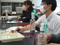 予備実験の様子（電流の向き）